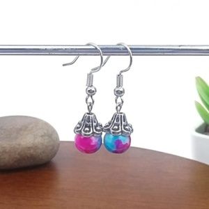 Tie Dye Bead Earrings